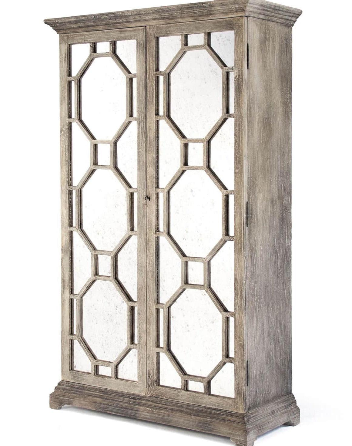Mirrored Honeycomb Cabinet - Belle Escape