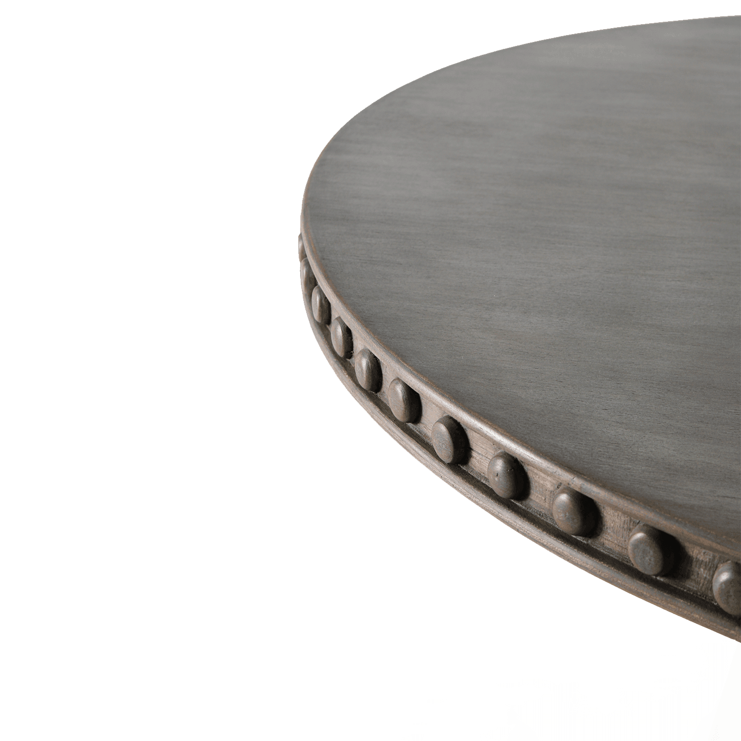 Modern Grey Wood Studded Dining Table - Belle Escape