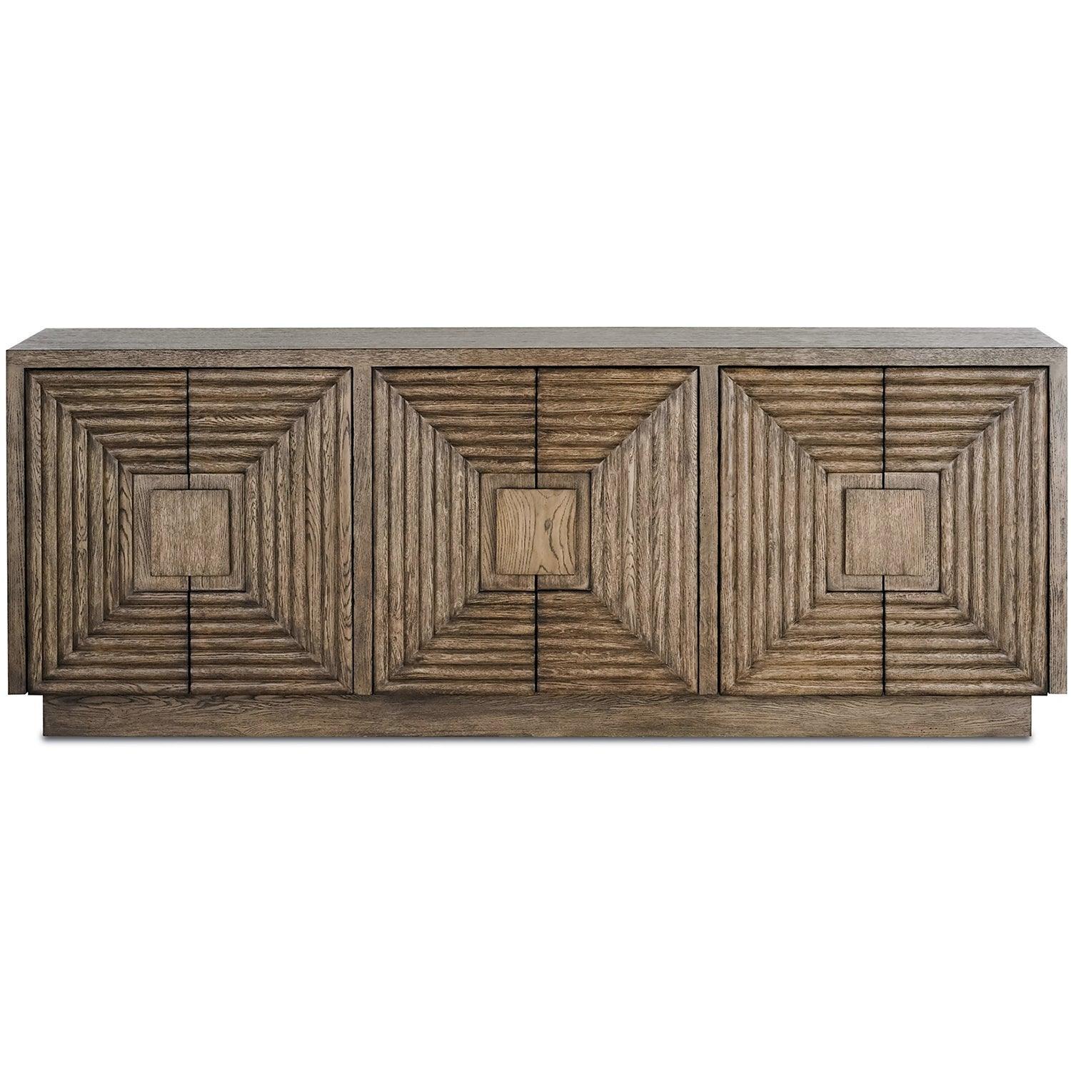 Modern Illusion White Credenza - Belle Escape