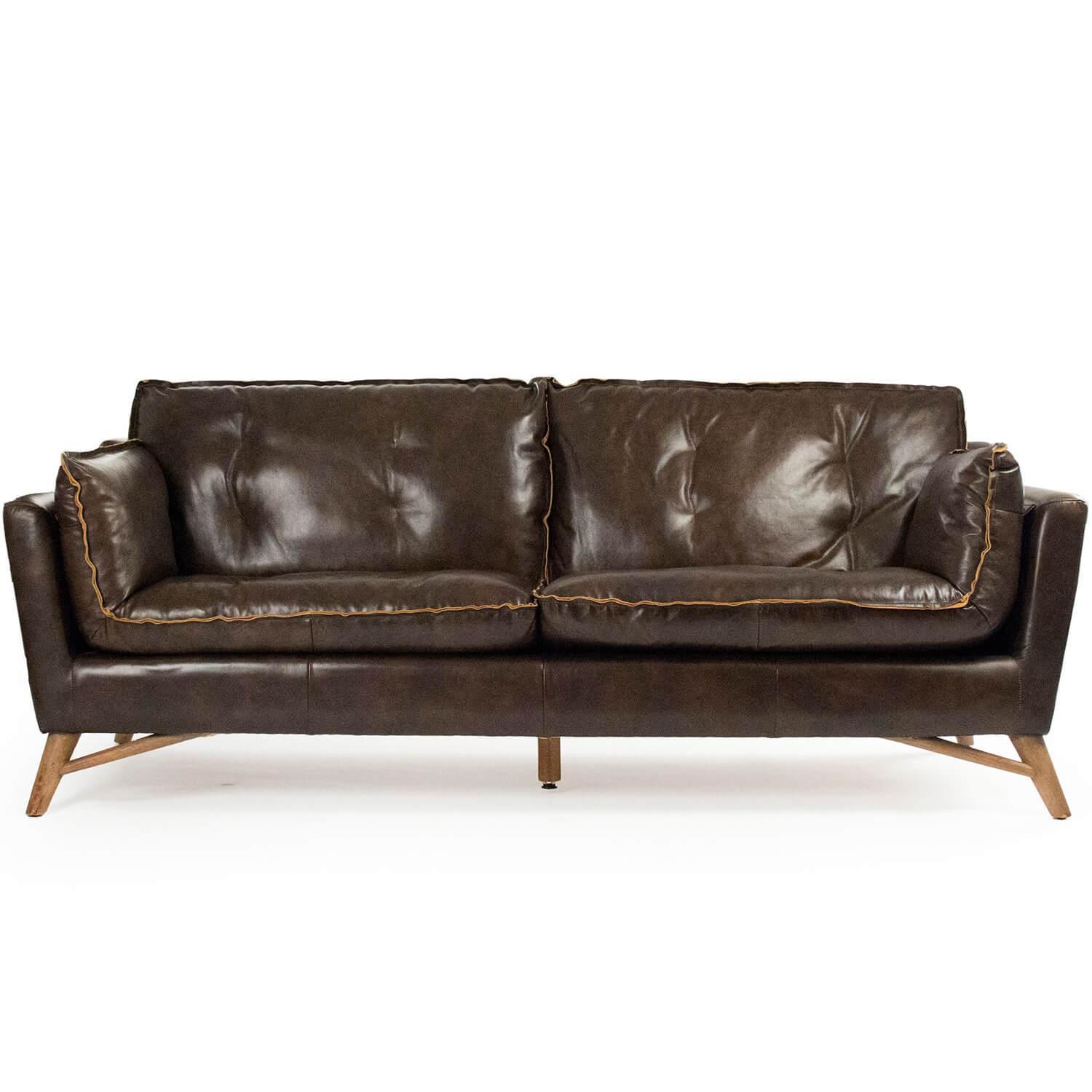 Modern Leather Jacket Sofa - Belle Escape