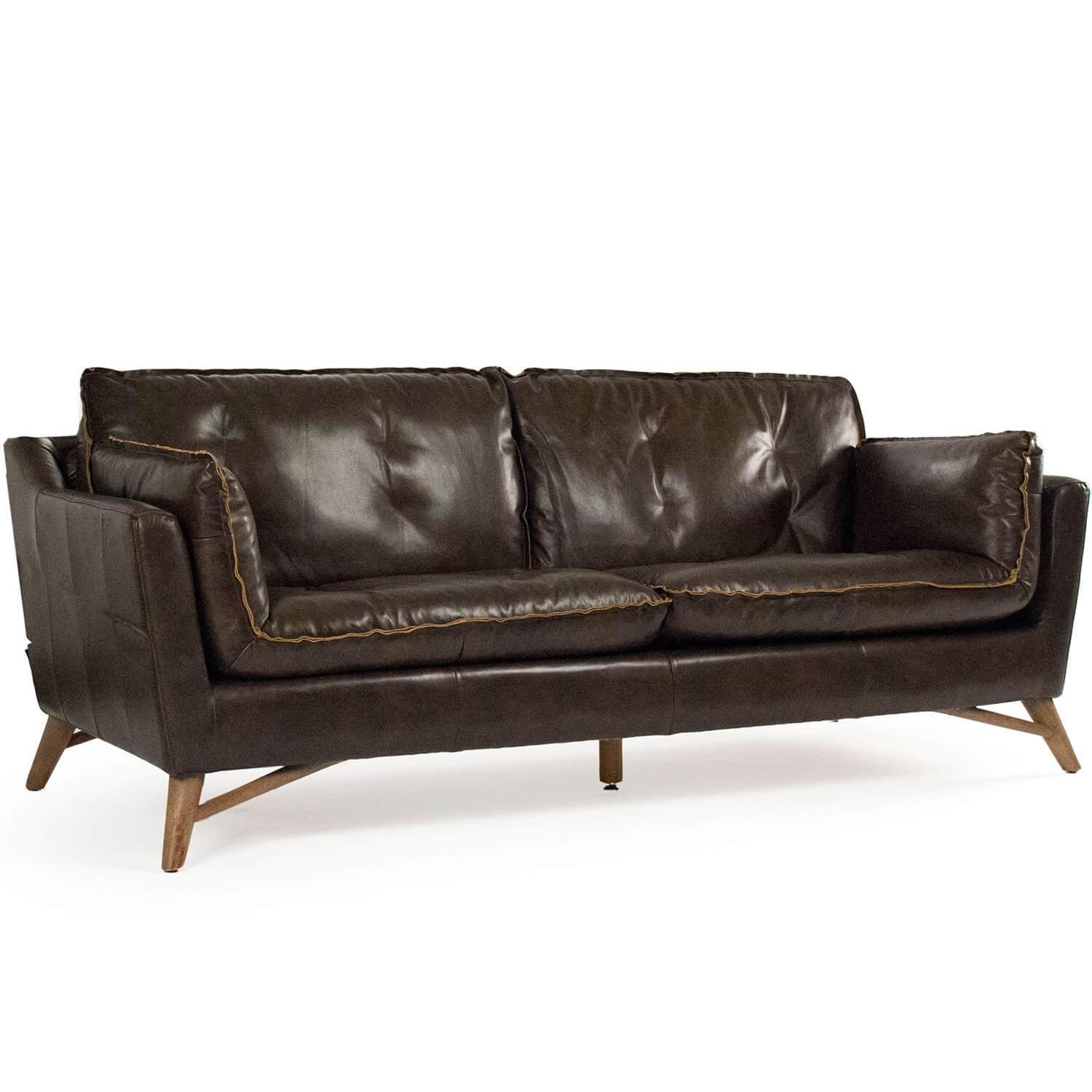 Modern Leather Jacket Sofa - Belle Escape