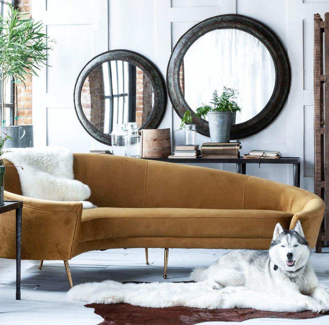 Modern Luxe Dijon Velvet Sofa - Belle Escape