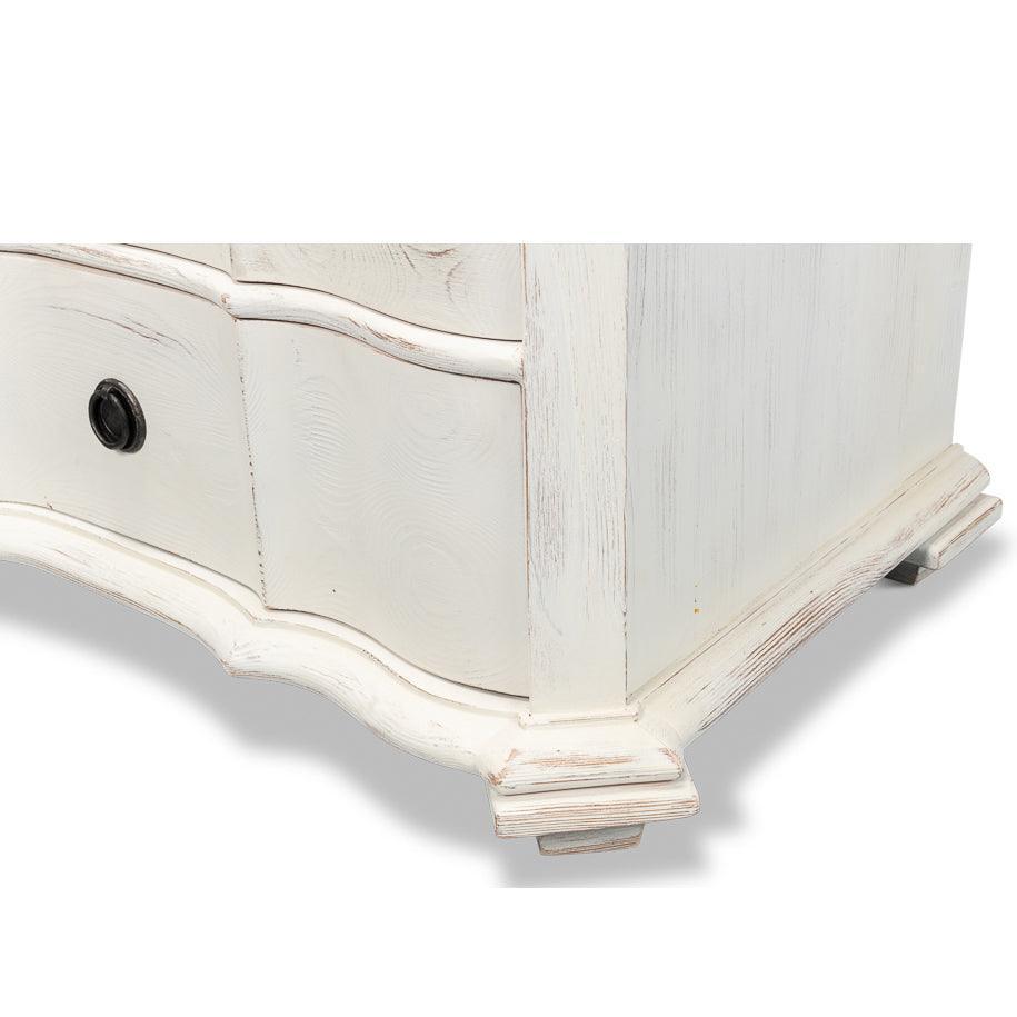 Moonlight White 3-Drawer Nightstand - Belle Escape