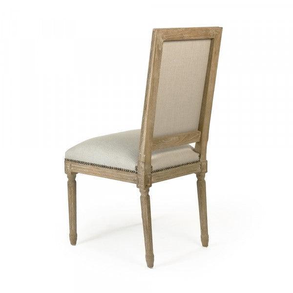 Nail Studded Natural Louis Side Chairs - Belle Escape