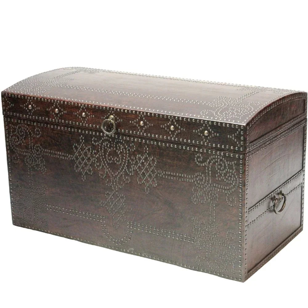 Oversized Leather Trunk Coffee Table
