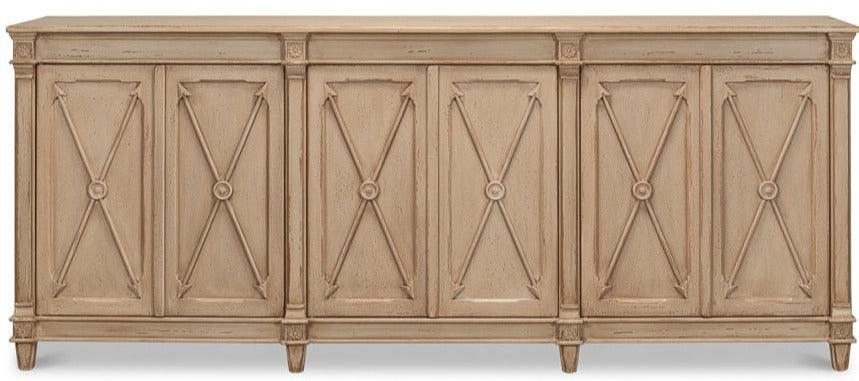 Natural Beige Crossed Arrow Sideboard - Belle Escape