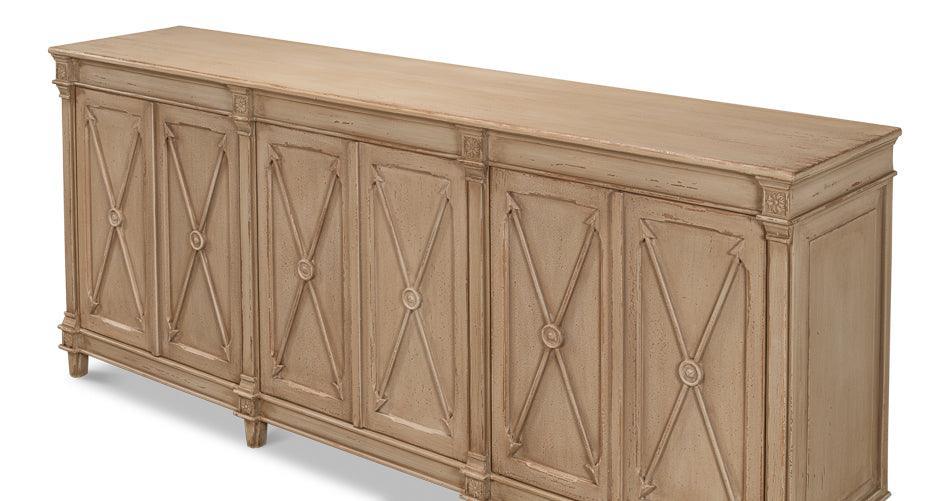 Natural Beige Crossed Arrow Sideboard - Belle Escape