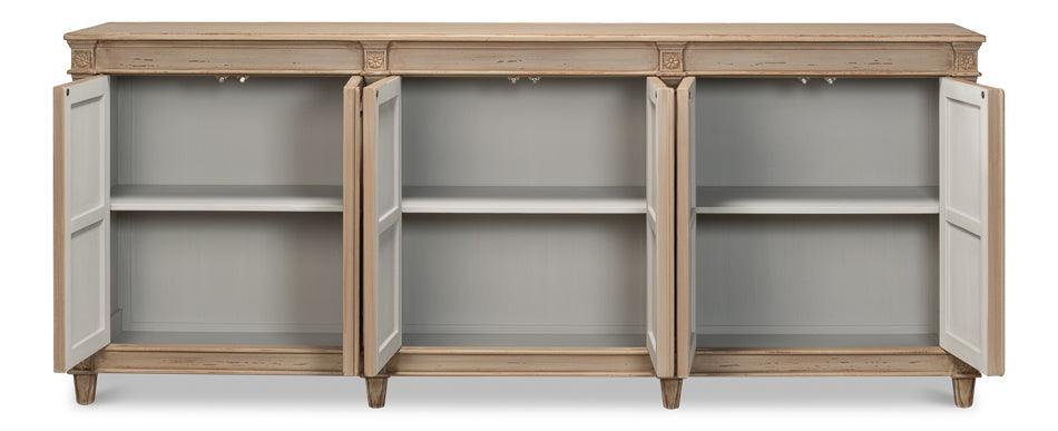 Natural Beige Crossed Arrow Sideboard - Belle Escape