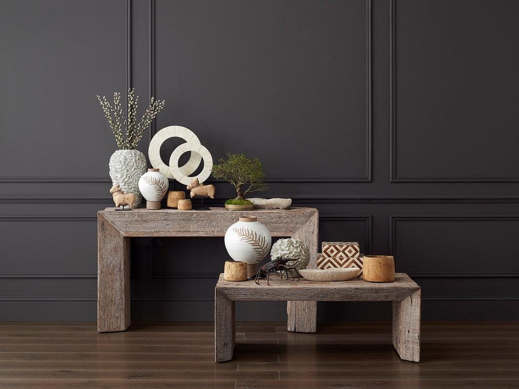 Natural Coastal Reclaimed Wood Console Table - Belle Escape