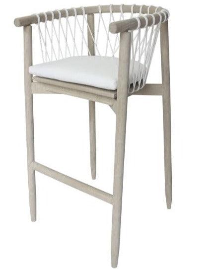 Natural Coastal Wrapped Counter Stool - Belle Escape