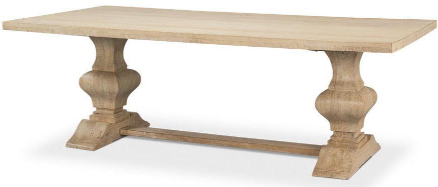 Natural Sienna Pedestal Dining Table - Belle Escape