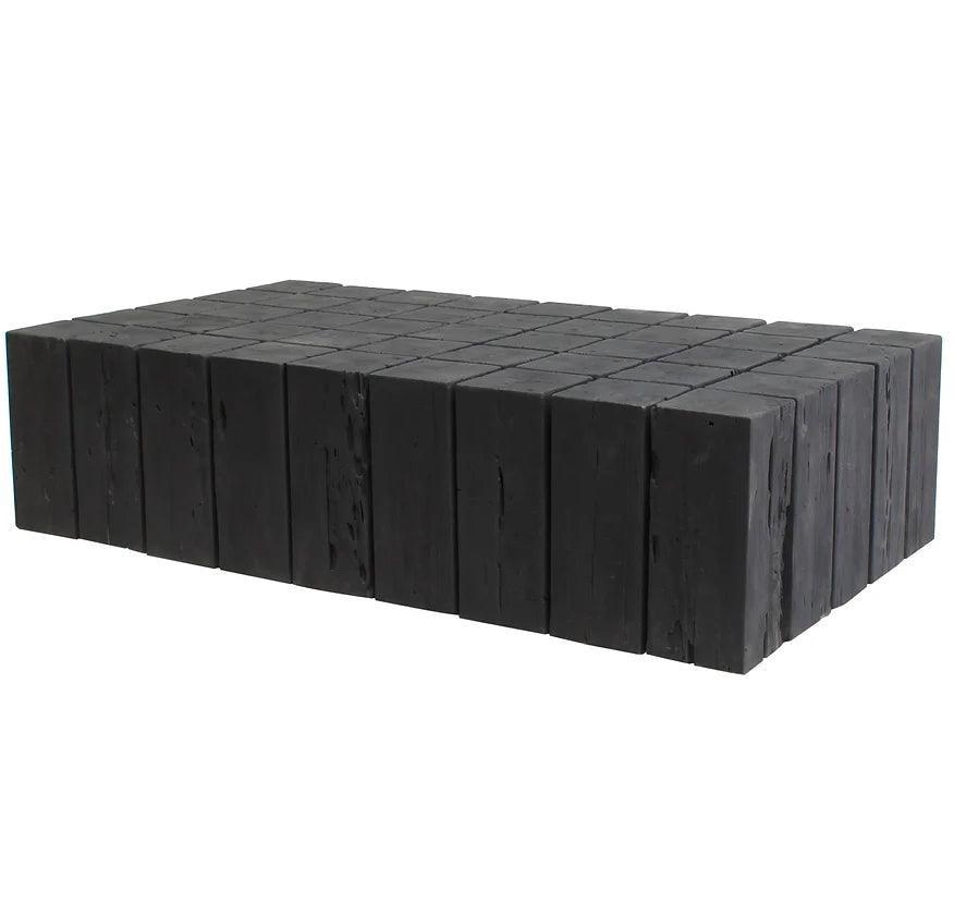 Natural Teak Wood Prism Coffee Table - Belle Escape