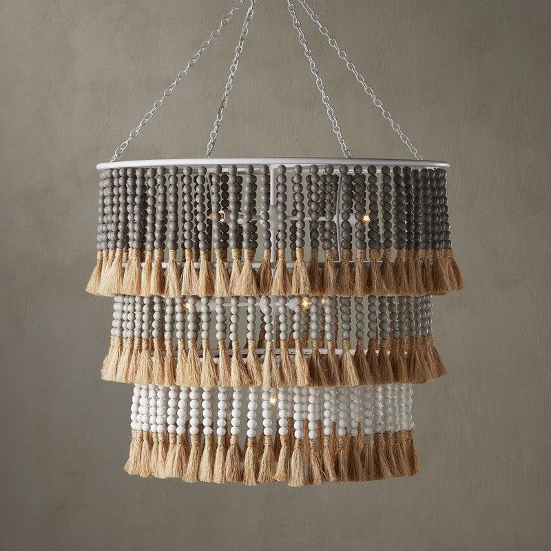 Natural Tiered Saint Barts Chandelier - Belle Escape