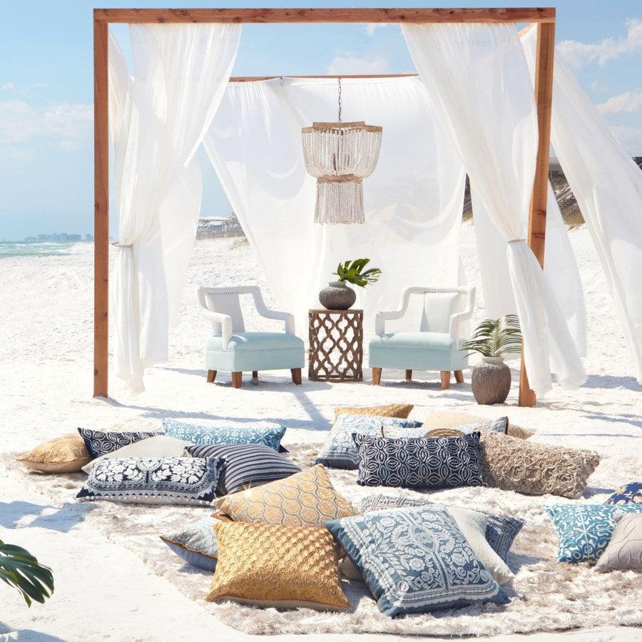 Natural Wood Quatrefoil Accent Table - Belle Escape