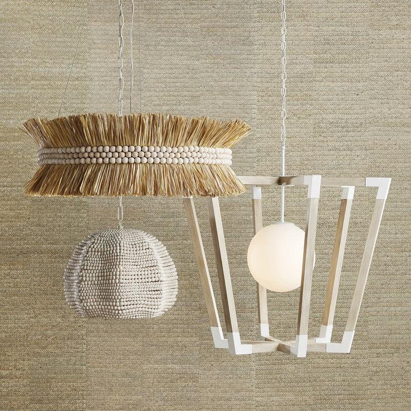 Octavia Whitewash Beads Pendant - Belle Escape