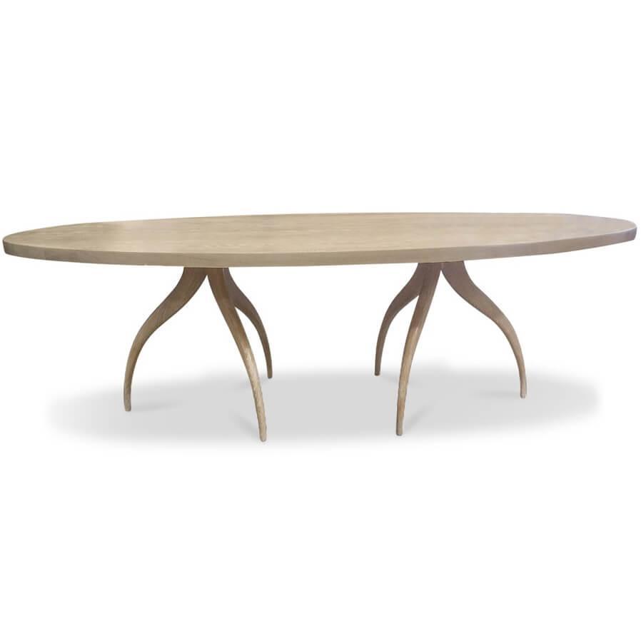 Odette Double Pedestal Oval Dining Table - Belle Escape