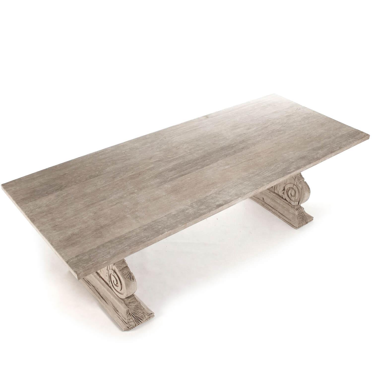 Old World Double Pedestal Dining Table - Belle Escape