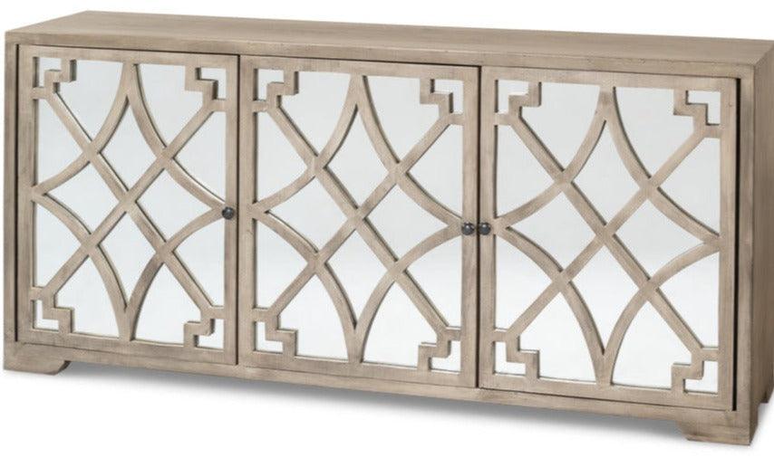 Olivier Gray Washed Mirrored Sideboard - Belle Escape