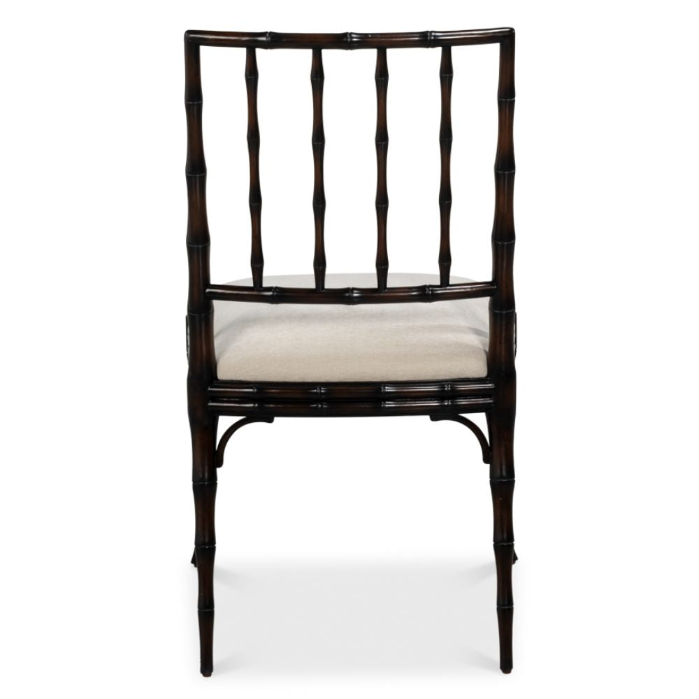 Black Montclair Faux Bamboo Dining Chair
