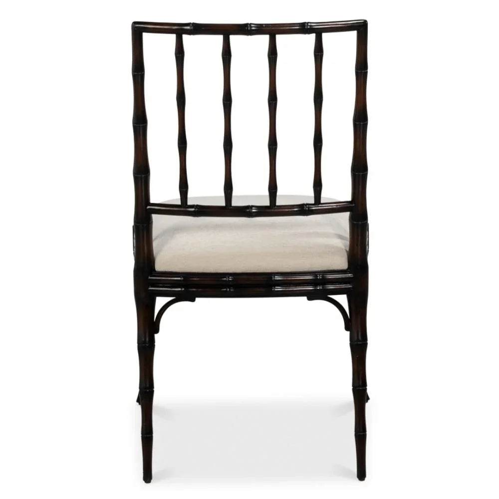 Black Montclair Faux Bamboo Dining Chair