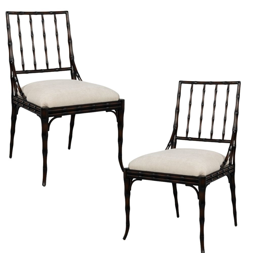 Black Montclair Faux Bamboo Dining Chair