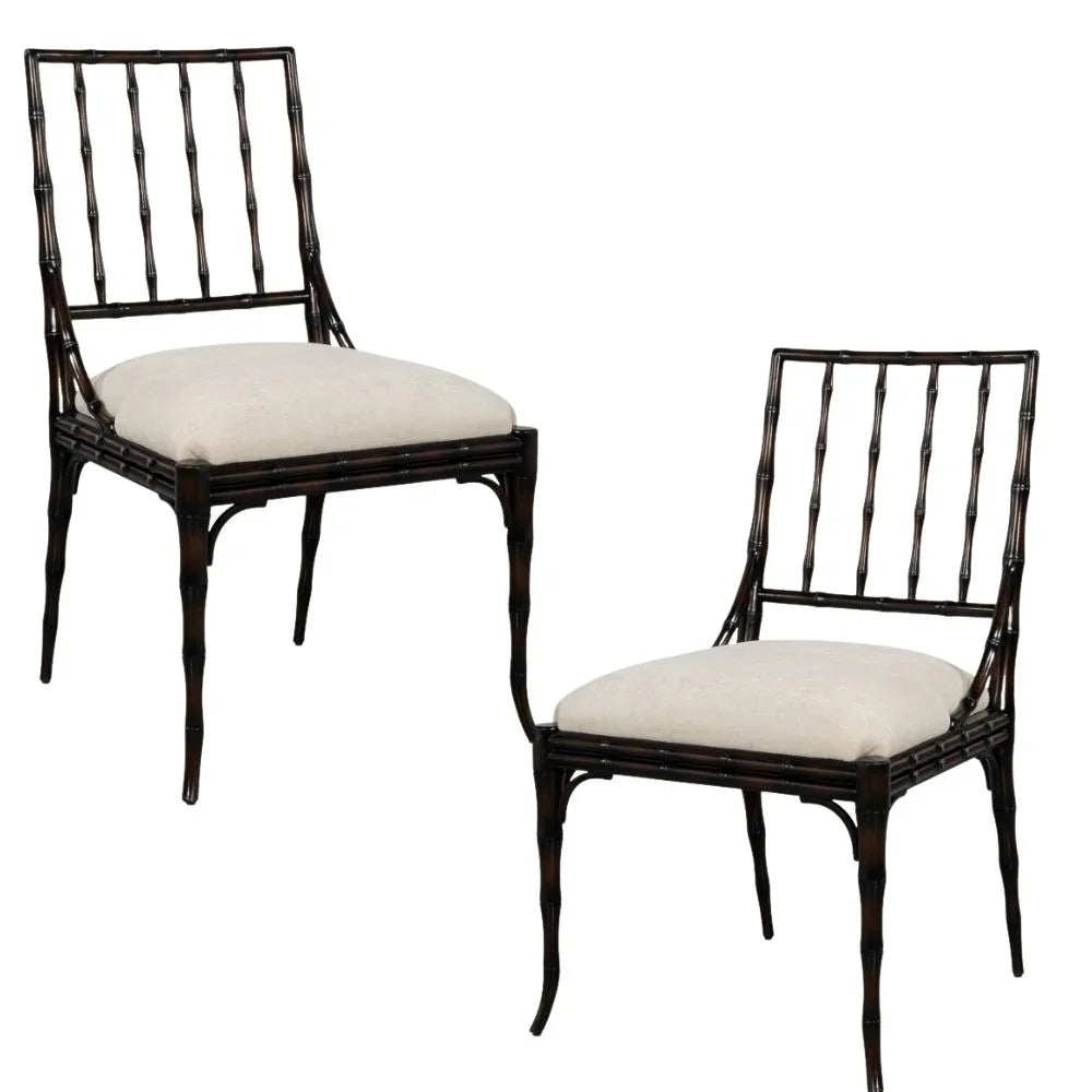 Black Montclair Faux Bamboo Dining Chair