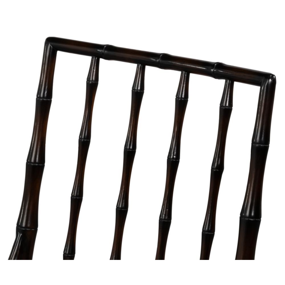Black Montclair Faux Bamboo Dining Chair