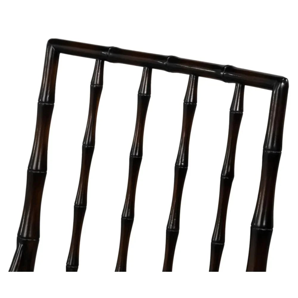 Black Montclair Faux Bamboo Dining Chair