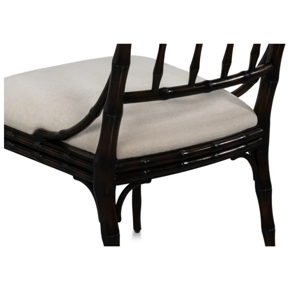 Black Montclair Faux Bamboo Dining Chair