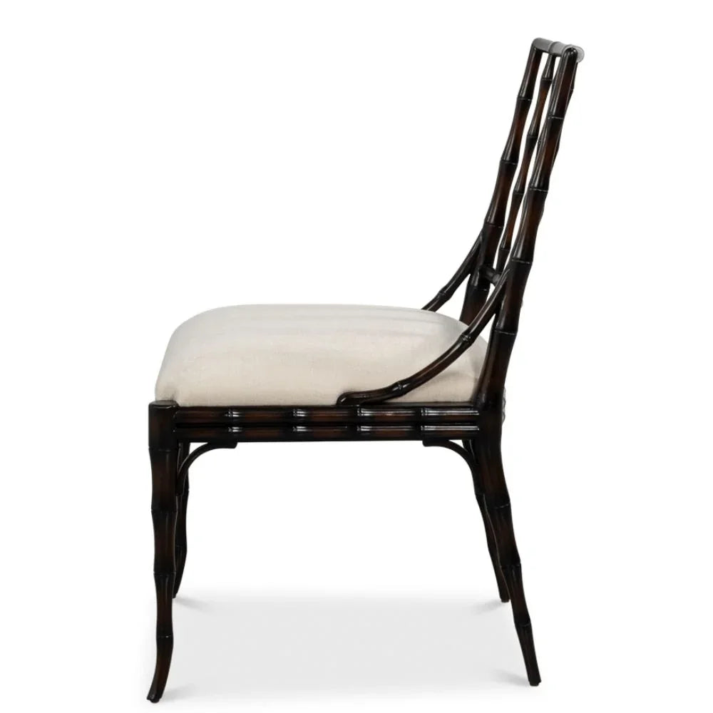 Black Montclair Faux Bamboo Dining Chair