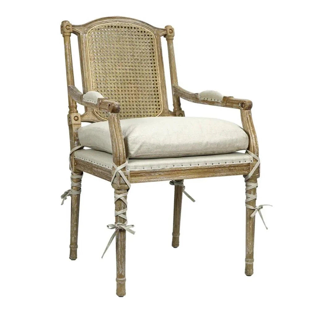 L'opera French Cane Back Armchairs - Pair