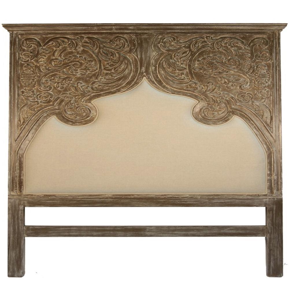 Ornately Carved Provincial Headboard - Belle Escape