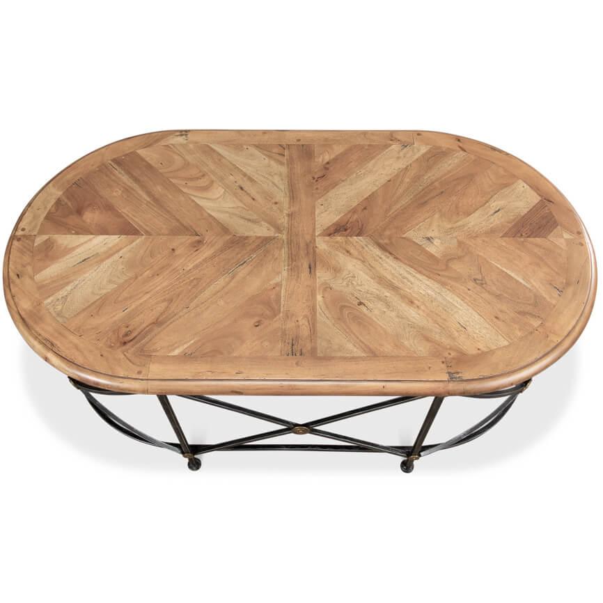 Oval Industrial Drum Coffee Table - Belle Escape
