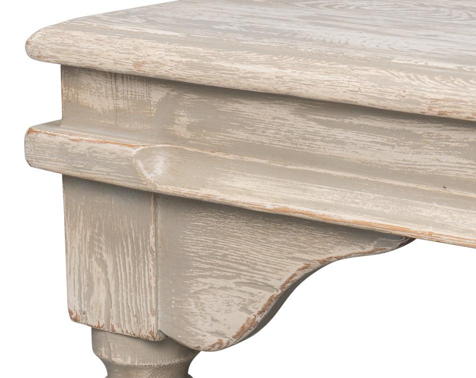 Oversized Washed Gray Gathering Coffee Table - Belle Escape