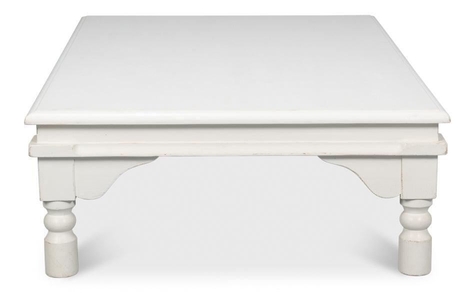 Oversized White Gathering Coffee Table - Belle Escape
