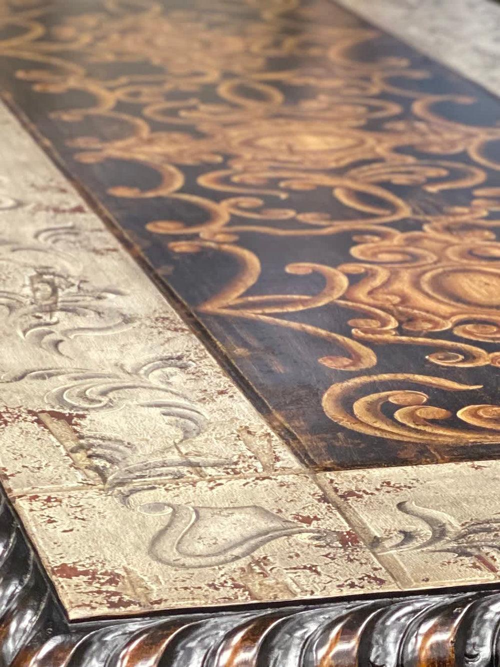 Pamplona Dark Wood Dining Table - Belle Escape