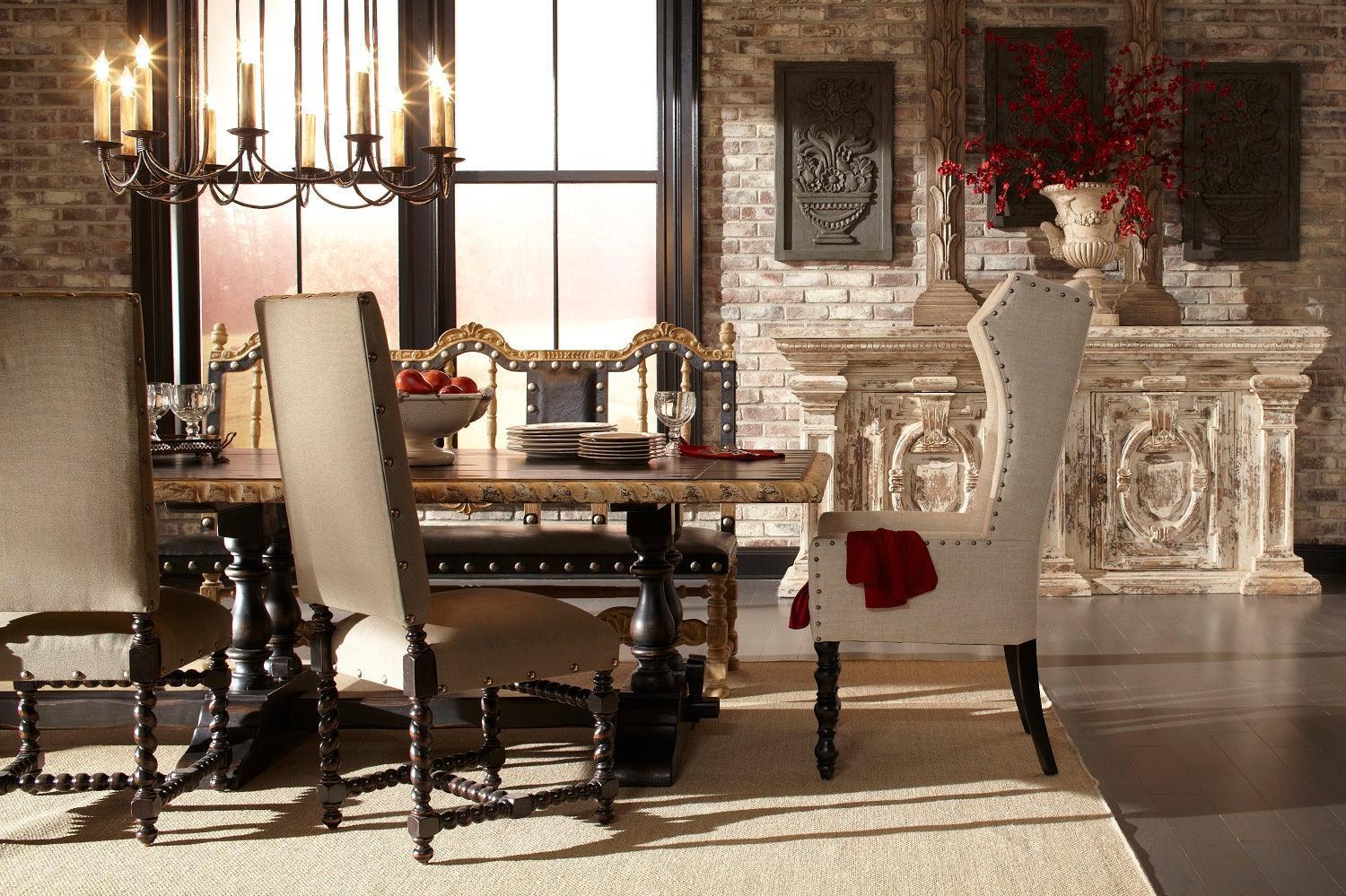Pamplona Scroll Top Dining Table - Belle Escape