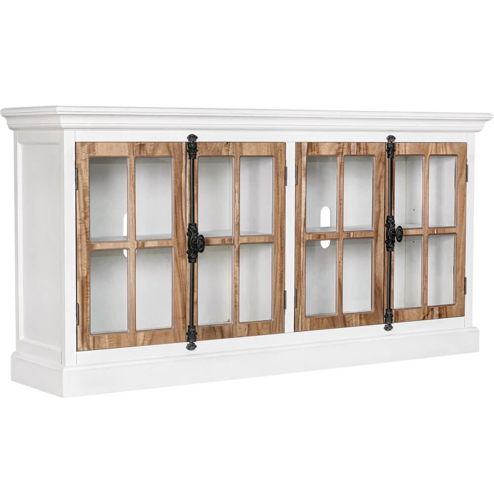 Paned Glass Front Farmhouse Sideboard - Belle Escape