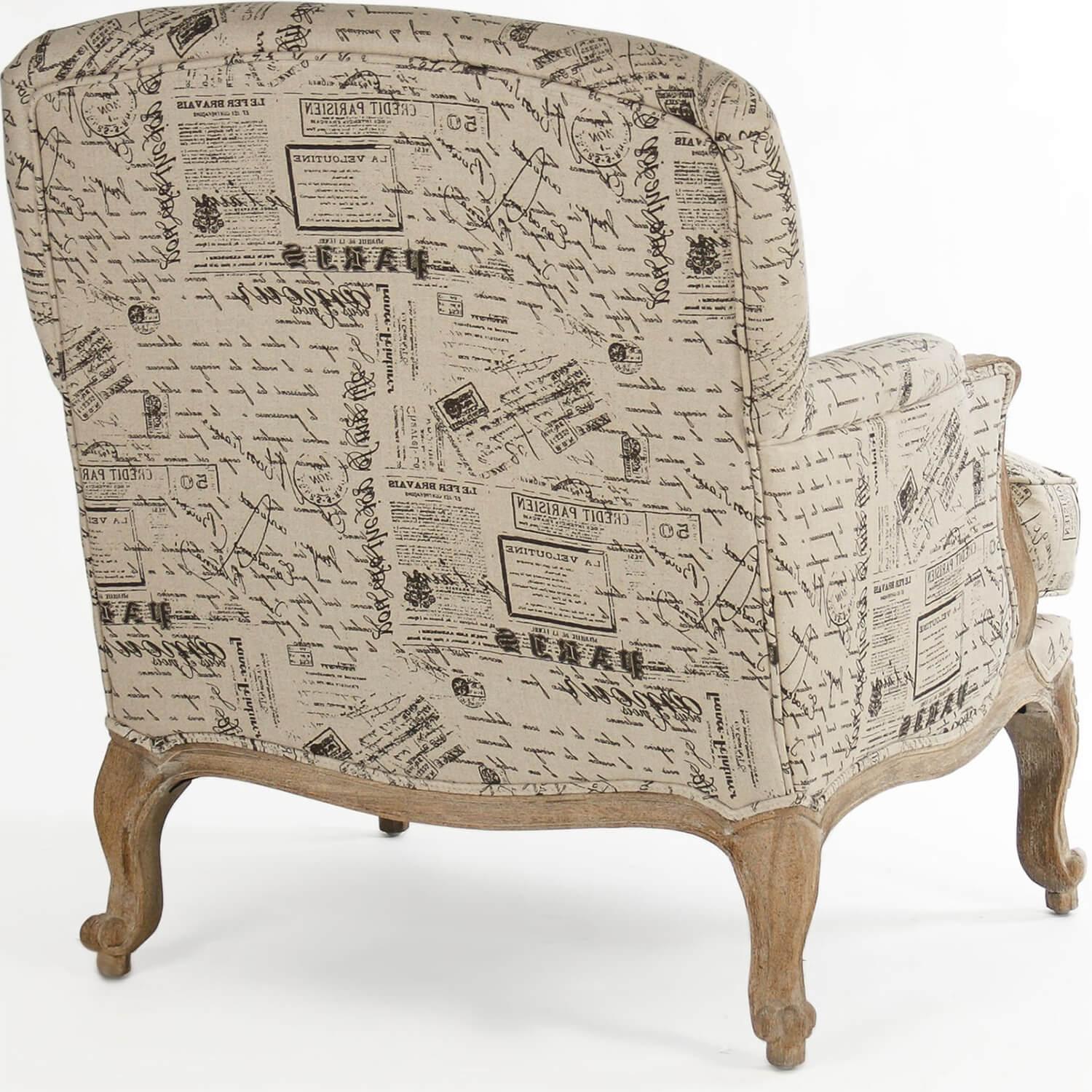 Paris French Script Post Card Chair - Belle Escape