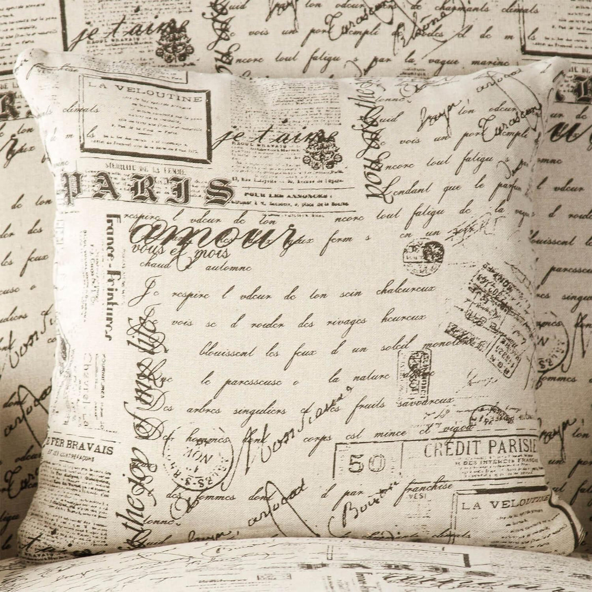Paris French Script Post Card Chair - Belle Escape