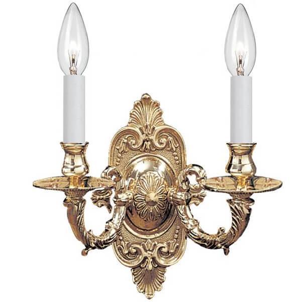 Parisian Brass Double Wall Sconce - Belle Escape