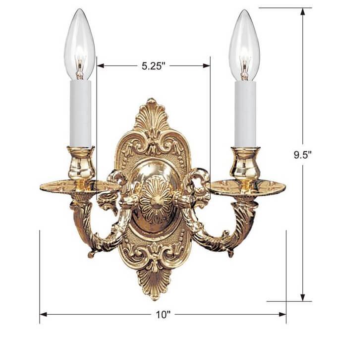 Parisian Brass Double Wall Sconce - Belle Escape