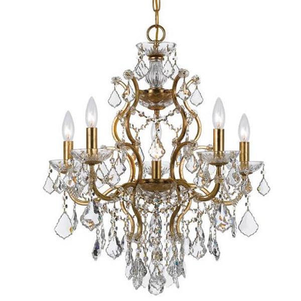 Parisian Parlor Crystal Gold Chandelier - Belle Escape