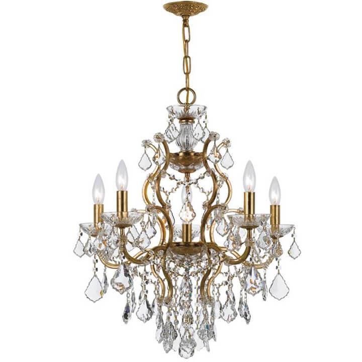 Parisian Parlor Crystal Gold Chandelier - Belle Escape