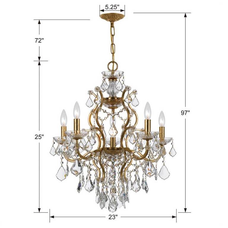 Parisian Parlor Crystal Gold Chandelier - Belle Escape