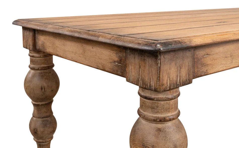Aged Chestnut Plank Dining Table