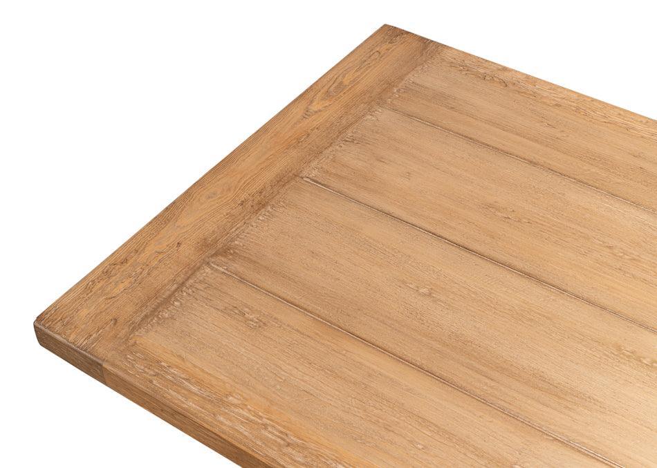 Polished Reclaimed Wood Sawhorse Desk - Belle Escape