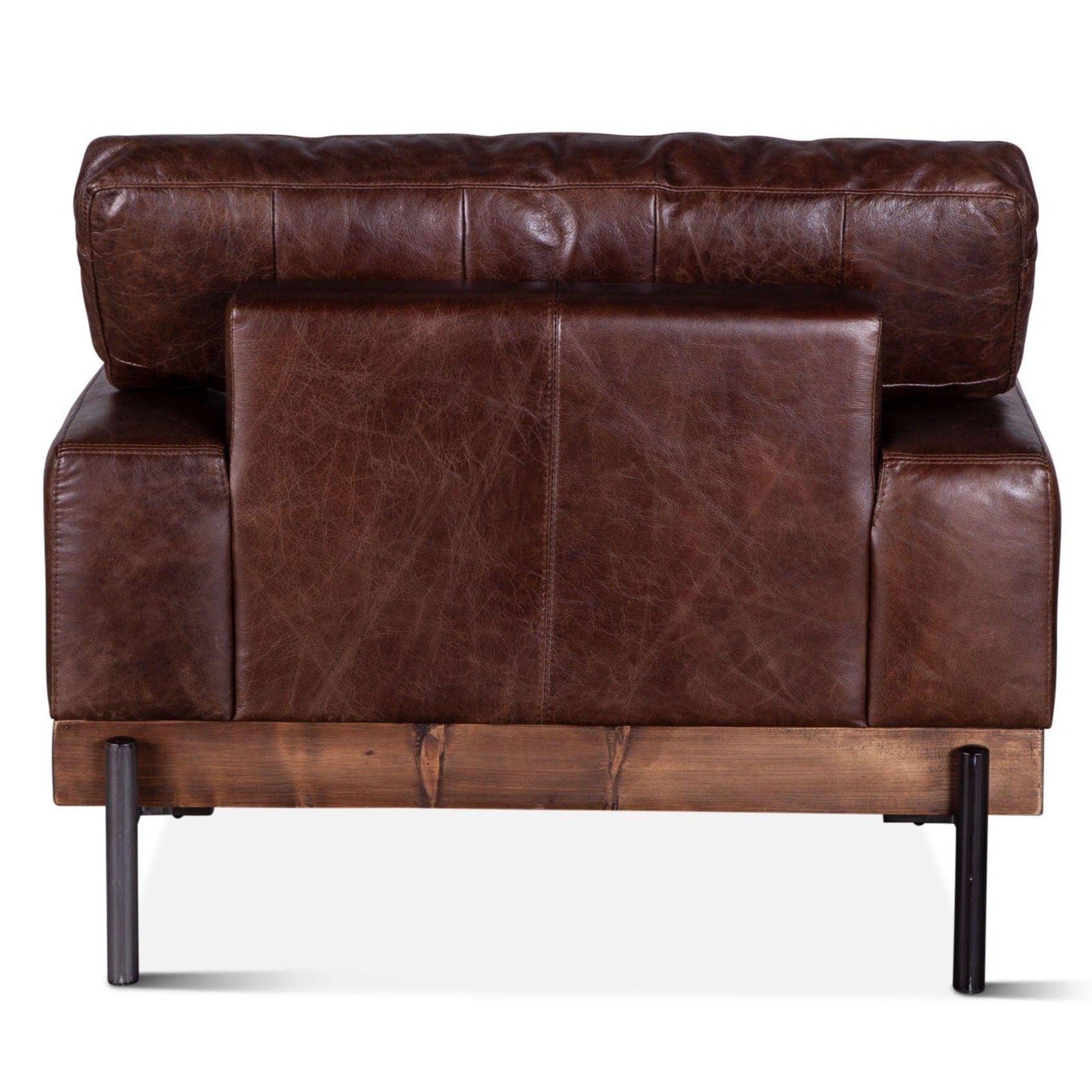 Portofino Industrial Brown Lounge Chair - Belle Escape