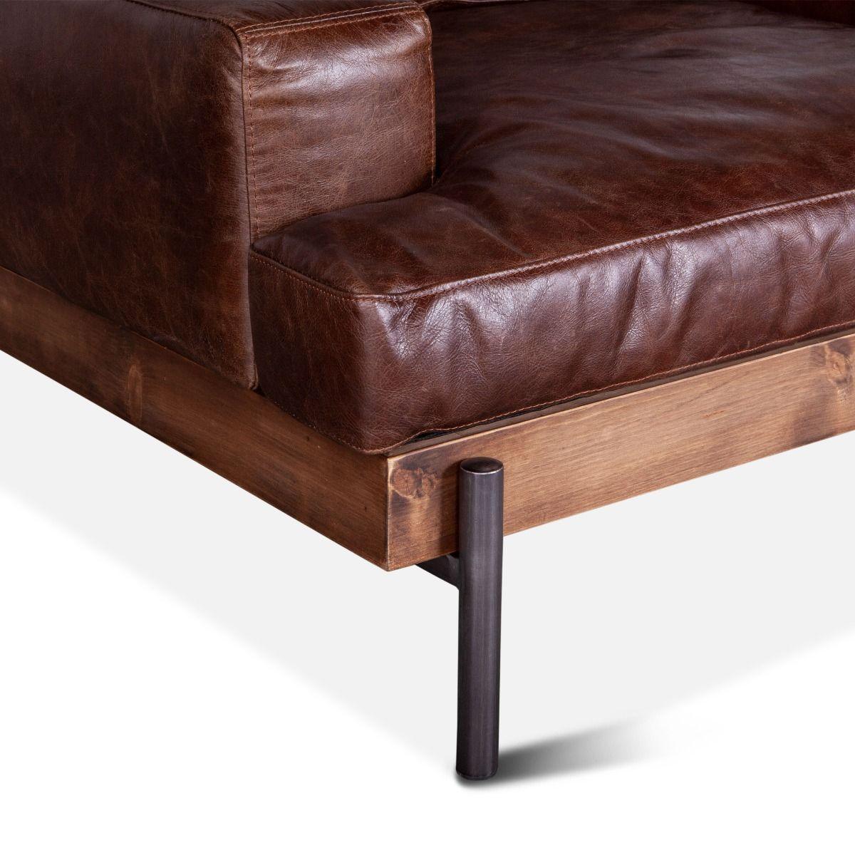 Portofino Industrial Brown Lounge Chair - Belle Escape