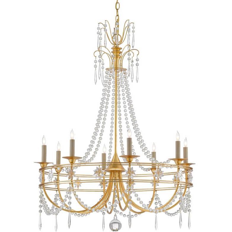 Princessa Gold Crystal Chandelier - Belle Escape